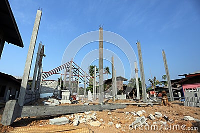 Building homes. Stock Photo