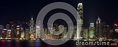 The building of HongKong,in night Stock Photo