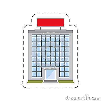 building hotel travel image Cartoon Illustration