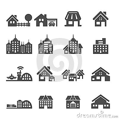 Building icon set 5, vector eps10 Vector Illustration