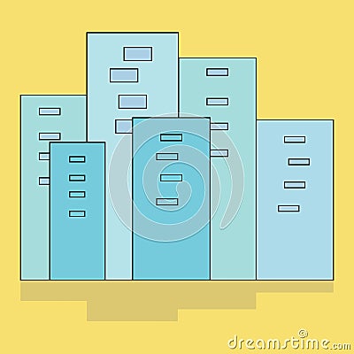 Building icon,symbol vector illustration Vector Illustration