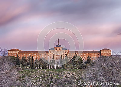 Building of the Infantry Academy of the spanish army in Toledo. Editorial Stock Photo