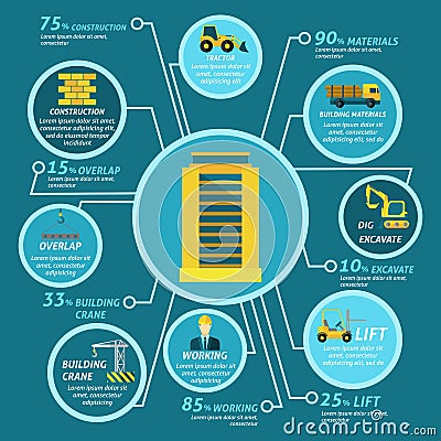 Building Infographics Set Vector Illustration