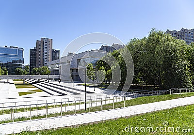 The building of the Institute for Scientific Information on Social Sciences of the Russian Academy of Sciences INION RAS Editorial Stock Photo