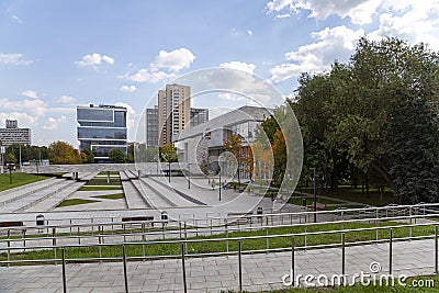 The building of the Institute for Scientific Information on Social Sciences of the Russian Academy of Sciences INION RAS Editorial Stock Photo