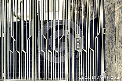 building intercom and gate Stock Photo