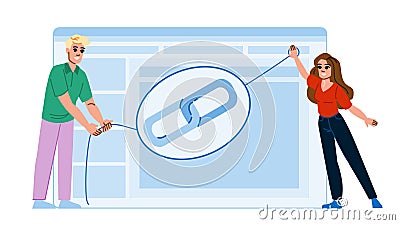 building internal linking vector Vector Illustration