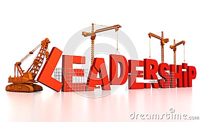 Building Leadership Cartoon Illustration