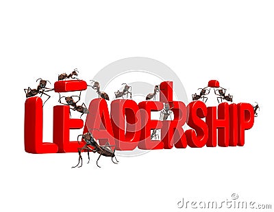 Building leadership growth to market leader Stock Photo