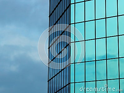 Building lined with glass texture Stock Photo