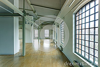 Building with loft windows Stock Photo