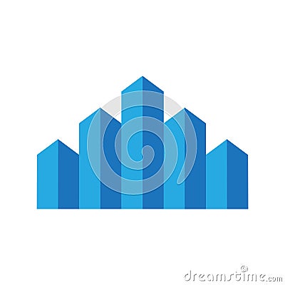 Building logo design. Flat logo for your construction company Vector Illustration