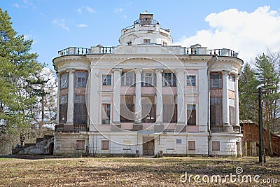 The building of the manor Demidov, sunny april day. Thais, Leningrad region Stock Photo