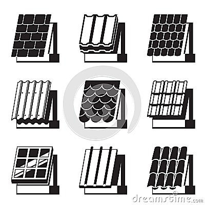 Building materials for roofs Vector Illustration