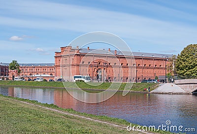 St. Petersburg, Russia - May 27, 2017: The building of the Military History Museum of Artillery. Former building of the shop in Sa Editorial Stock Photo