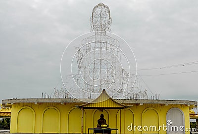 Building a new buddha temple in Thailand, construction in temple Stock Photo