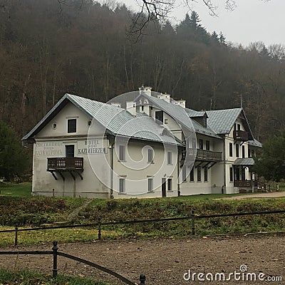 OJCOW, Poland: Old building in ojcÃ³w, poland. Landscape Editorial Stock Photo