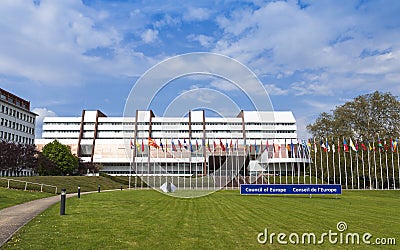 Building of Palace of Europe in Strasbourg city, France Editorial Stock Photo