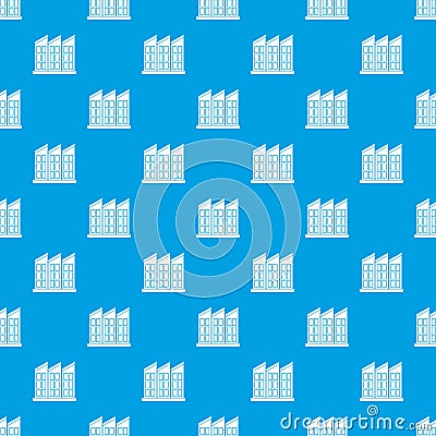 Building pattern seamless blue Vector Illustration