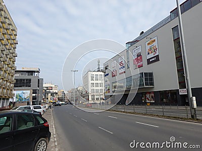 Building place. Artistic look in vintage vivid colours. Editorial Stock Photo