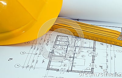 Building plan Stock Photo