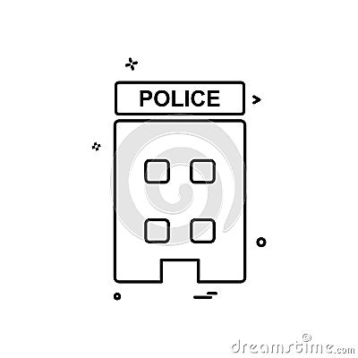 building police station icon vector design Vector Illustration