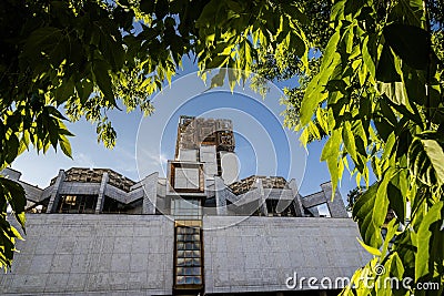 building of the Presidium of the Russian Academy of Sciences in Moscow Editorial Stock Photo