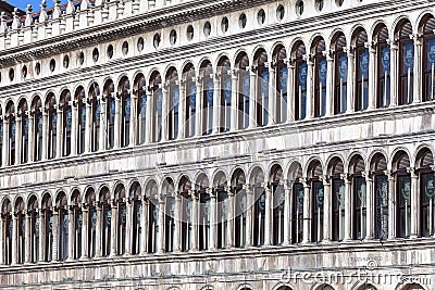 Building of Procuratie Vecchie on St Mark`s Square, Venice, Italy Editorial Stock Photo
