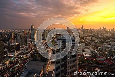 Building in Ratchaprasong and Sukhumvit area Stock Photo