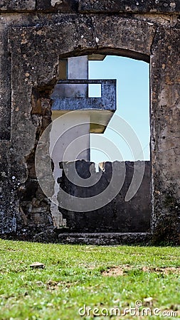 This building is a relic of French colonialism for Tunisia, it is an archaeological site Stock Photo