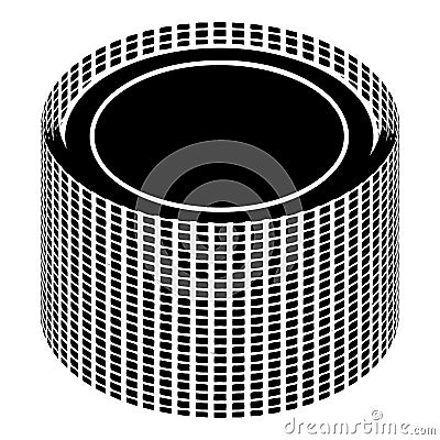 Building roll net icon, simple style Vector Illustration