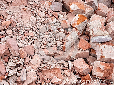 Building rubble background bricks recycling Stock Photo