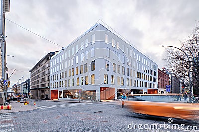 The building of the Science Corner of Helsinki University Editorial Stock Photo