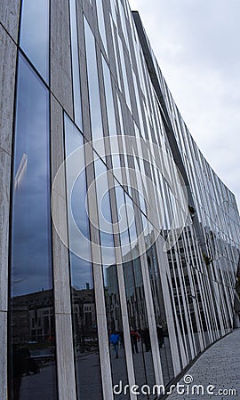Shopping mall/office building known locally as the KÃ¶-Bogen. Stock Photo