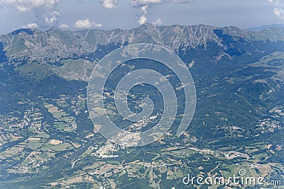 building site of Amatrice village destroyed by earthquake, Italy Stock Photo