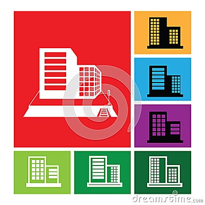 Building skyscraper office Vector Illustration