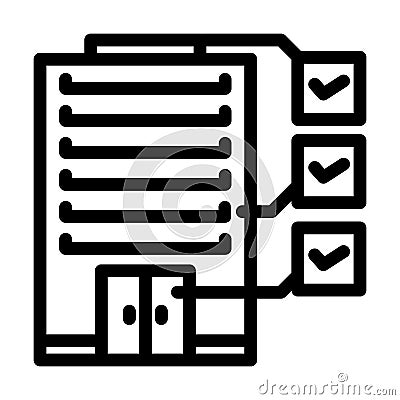 building specifications architectural drafter line icon vector illustration Cartoon Illustration