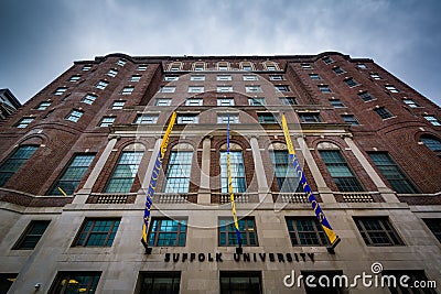 Building at Suffolk University, in Beacon Hill, Boston, Massachusetts. Editorial Stock Photo