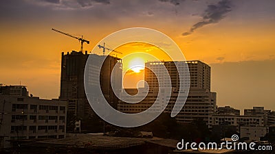 Building at sunset Editorial Stock Photo