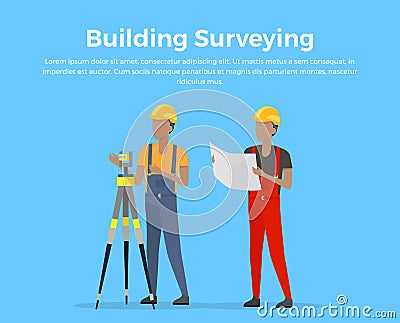 Building Surveying Vector Illustration Vector Illustration