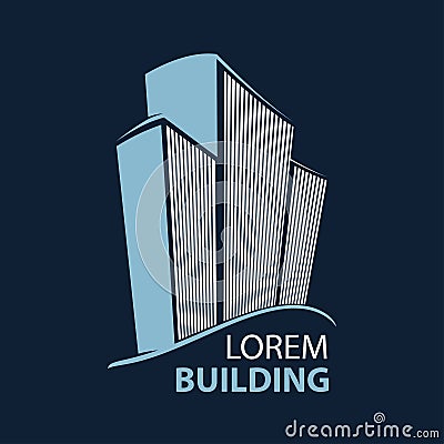 Building symbol, architecture business illustration Vector Illustration
