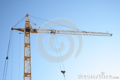 Building tower crane Stock Photo