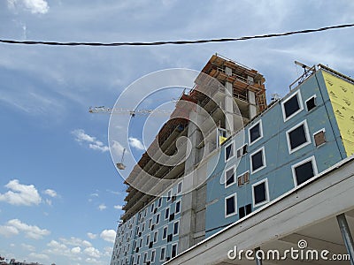 Building Under Construction in Austin TX Editorial Stock Photo