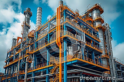 building under construction industrial development, technology concept Stock Photo