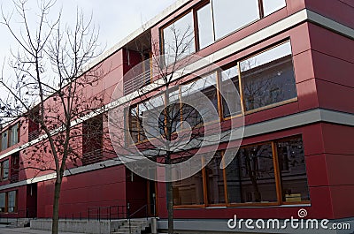 Building of USI, Universita della Svizzera italiana, in Lugano, Switzerland Stock Photo