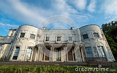 Unrenovated building at Gunnersbury Park and Museum on the Gunnersbury Estate, London UK, once owned by the Rothschild family. Stock Photo