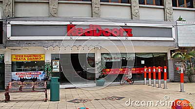 The building which is a RedDoorz lodging service in the city of Surabaya Editorial Stock Photo