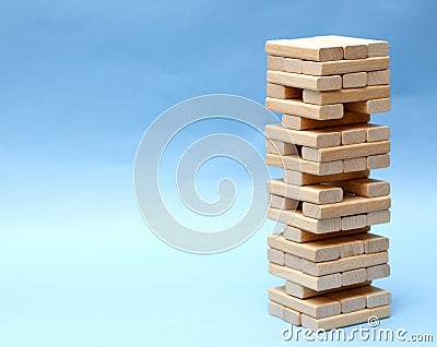 Building from wooden blocks Stock Photo