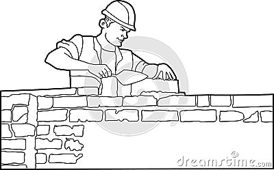 Building worker2 Cartoon Illustration