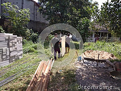 Building Workers Ready To Work Today, Jakarta, Indonesia - 2021 Editorial Stock Photo